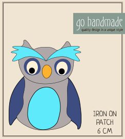 OWL, JANUS - IRON ON PATCH - 6 CM