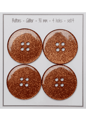 Glitter - 30 mm - set/4