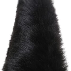 Faux fur - black - 70 x 8 cm