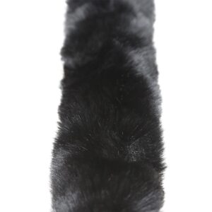 Faux fur - black - 70 x 2 cm