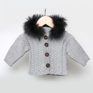 Faux fur - black - 70 x 3 cm