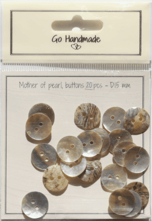 Mother of pearl buttons - Natural 15mm - 20 pcs