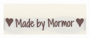 Woven labels, double sided - folded 50 x 11,5 mm - 10 pcs made by mormor