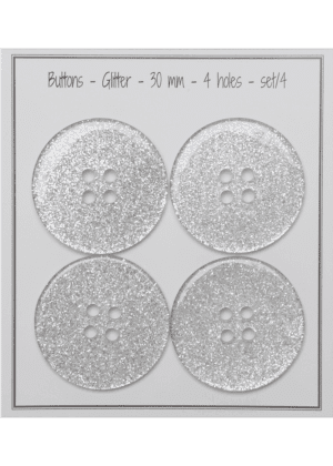 Glitter - 30 mm - set/4