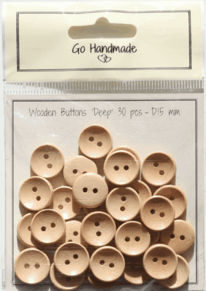 Deep  - natural 15 mm - 30 pcs