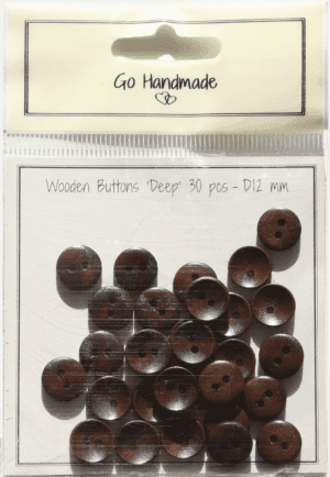 Deep  - brown 12 mm - 30 pcs