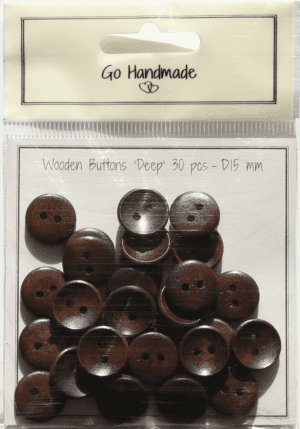 Deep - 15 mm - 30 pcs - Brown