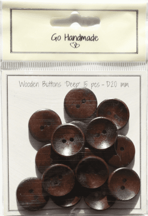 Deep - 20 mm - 15 pcs - Brown