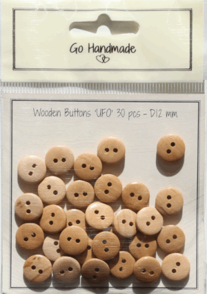 UFO - natural 12 mm - 30 pcs