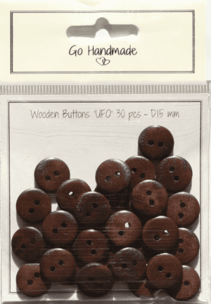 UFO  - 15 mm  - 30 pcs - Brown
