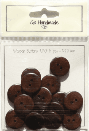 UFO - D20 mm - 8 pcs - brown