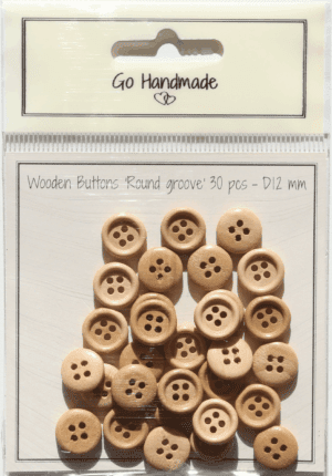 Round groove  - natural 12 mm - 30 pcs