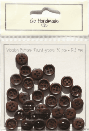 Round groove - brown 12 mm  - 30 pcs