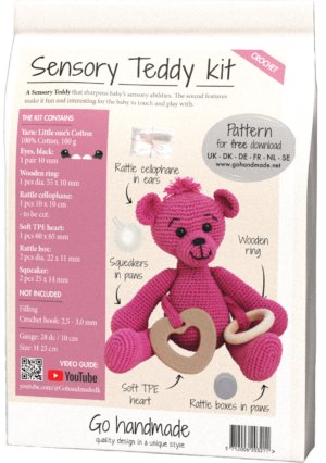 Sensory Teddy - Dark Pink