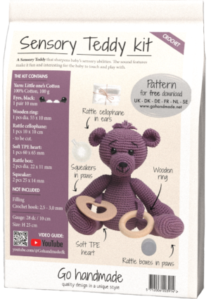 Sensory Teddy - Dark Purple